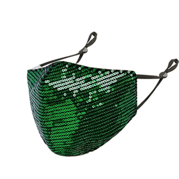 Green Sequin Mask